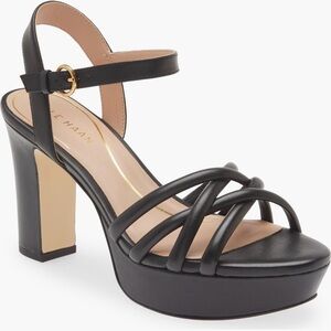 EUC Cole Haan Grove Platform Sandal (Black Strappy Platform Heels) Size 11